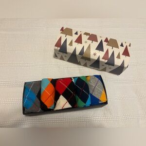 Colorful Argyle Men's Socks Set